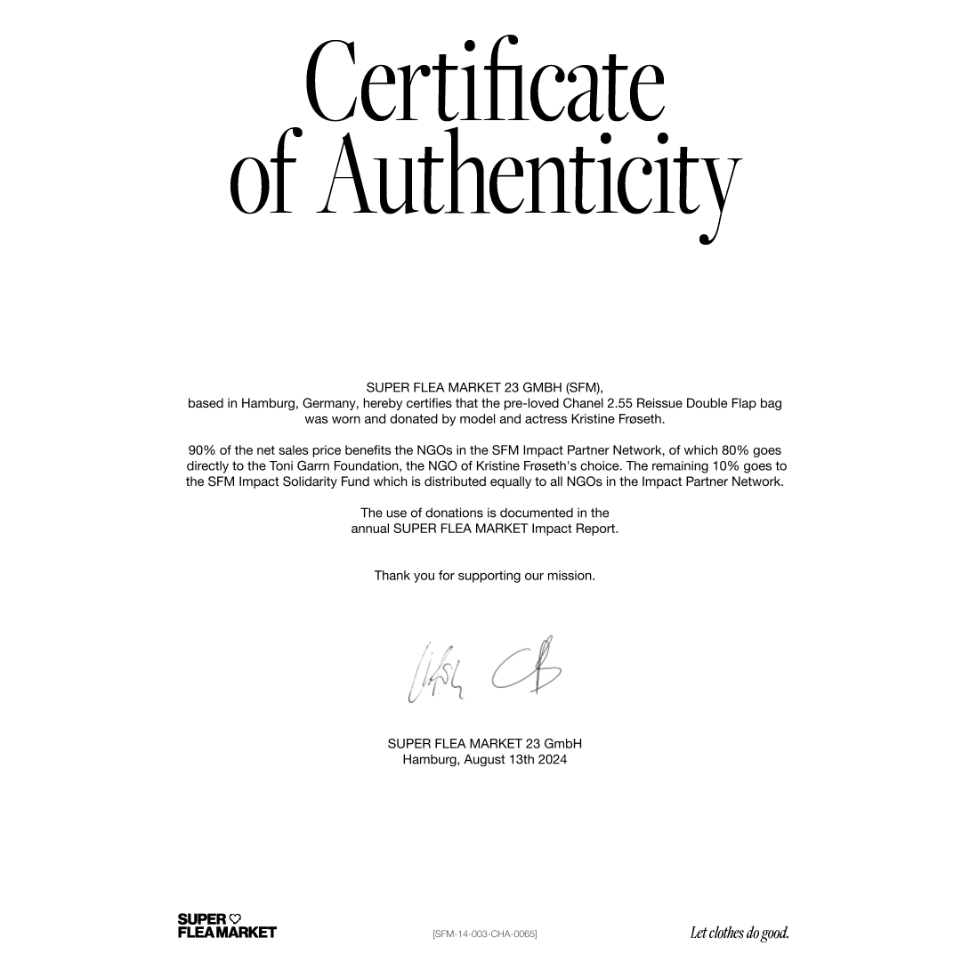 SFM  Certificate of Authenticity_Kristine Froseth_Chanel